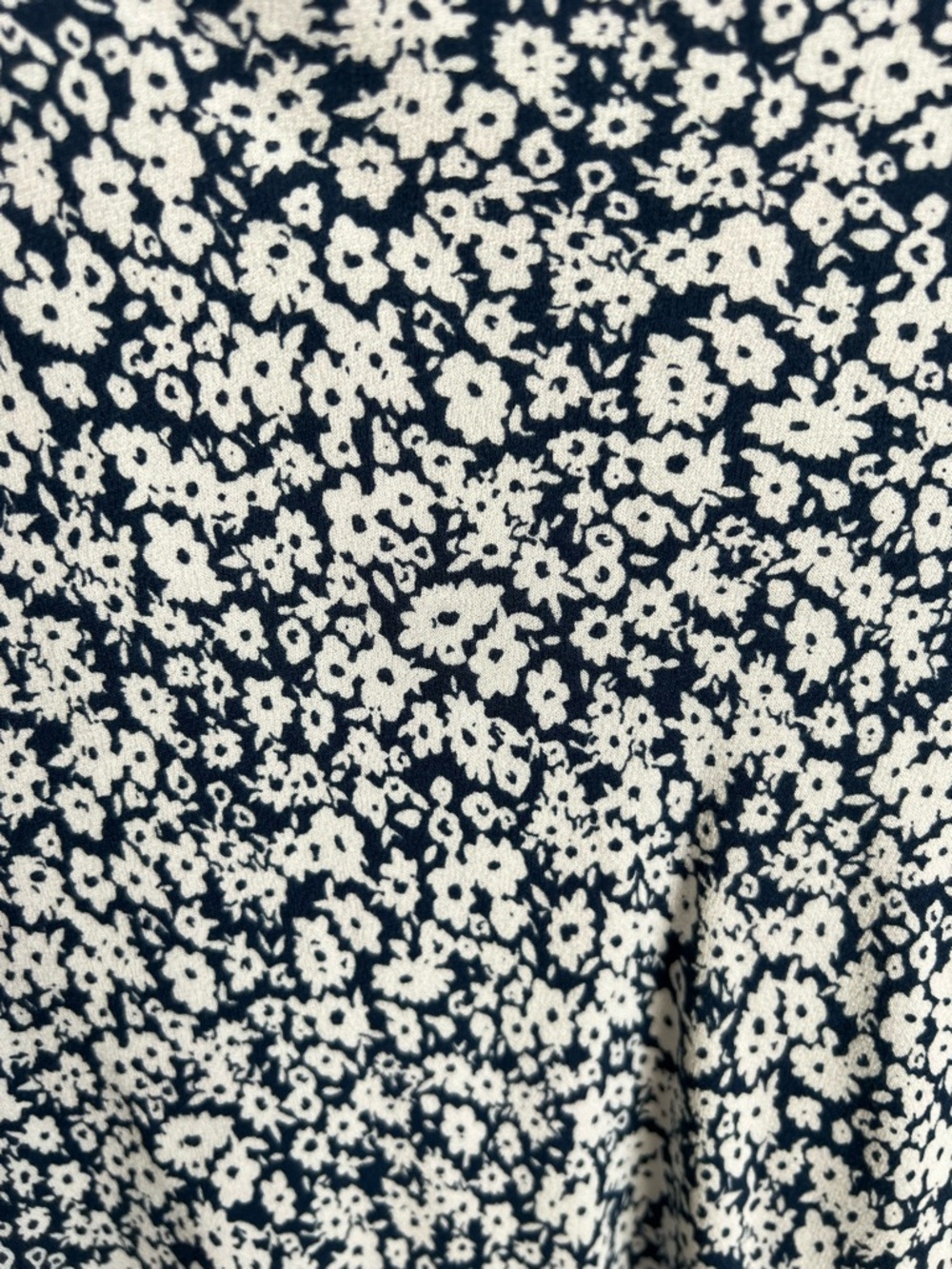 Old Navy Navy Blue Floral Midi Skirt Boho Lightweight Flowy Spring Summer Size L - Picture 9 of 9